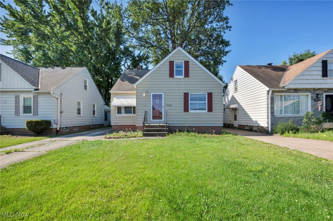 Welcome to this beautifully updated 3-bedroom, 2.5-bath Cape Cod nestled in the heart of Euclid! From the moment you enter, you’ll feel the warmth and care poured into this inviting home.
The bright and open living room welcomes you with fresh neutral paint, large windows that fill the space with natural light, and newer wood-style flooring that flows throughout the main level. Just beyond is a dedicated dining space—perfect for both casual meals and formal entertaining.
The updated kitchen features crisp, newer cabinetry, stylish hardware, sleek countertops, and a layout that makes cooking a pleasure. Whether you're making a quick breakfast or entertaining guests, this kitchen delivers both function and flair.
The main floor offers two comfortably sized bedrooms, ideal for guests, a home office, or main-level living. The full bathroom on this level is clean and updated, with modern fixtures and a fresh look that complements the rest of the home.
Upstairs, you’ll find a spacious third bedroom, creating a cozy yet open feel. A half bathroom on this level offers added convenience and privacy.
Make your way to the partially finished basement, where you’ll discover additional living space—ideal for a media room, workout area, or family hangout. A third full bathroom and laundry area complete the lower level, along with room for storage and utilities.
Outside, enjoy a private, fenced-in backyard with a large patio perfect for summer BBQs and evenings under the stars. A detached garage adds extra storage and off-street parking.
Don't miss your chance to own this house, schedule your showing today!