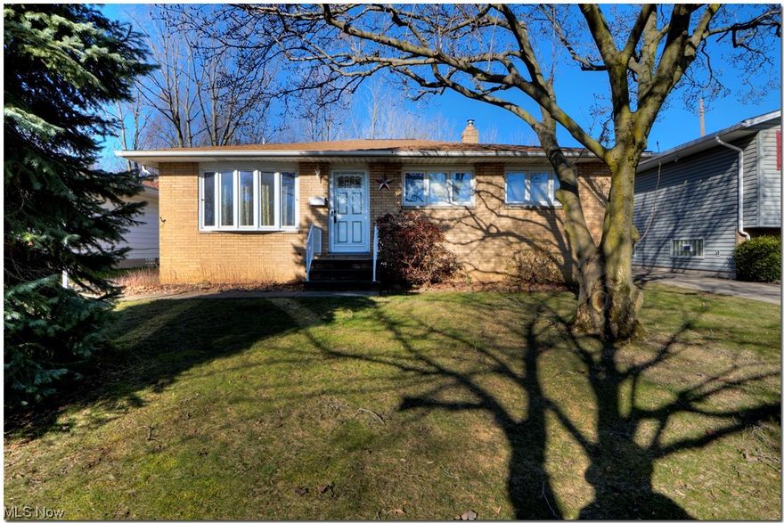 Welcome Home.   This all brick ranch has been loved and cared for by the  original owner with a pride of ownership you don't see often.  Spacious kitchen with generous size  dining area. Living room with bay windows, carpet,  and hardwood flooring under carpet. Master bedroom with 1/2 bathroom.  Finished recreation room in lower level.  Newer roof, vinyl windows, updated electric and detached two car garage all situated on a private lot in the South Hills neighborhood.