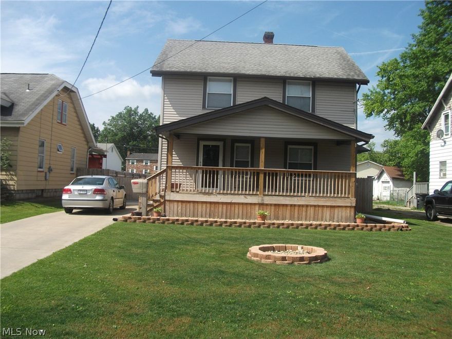 Beautifully updated and maintained home with DREAM GARAGE!! 3 BDR/1 Bath; Siding & Roof 8 yrs; New (3 yrs) "floating" floors downstairs (wood); & carpet (upstairs); bathroom; deck, privacy fence & paint...all 3 yrs. And new Kitchen (6 months!!). Concrete drive & 46X50 concrete/stone in front of 4 car garage, wood fenced in; 22X56 ft garage w/man door & 16 ft door & wifi- opener; 220 volt outlets; lines for air compressor. FULLY finished; insulated, heated, air conditioned, drain & 14 ft diamond-plate topped workbench area and cabinets!!!