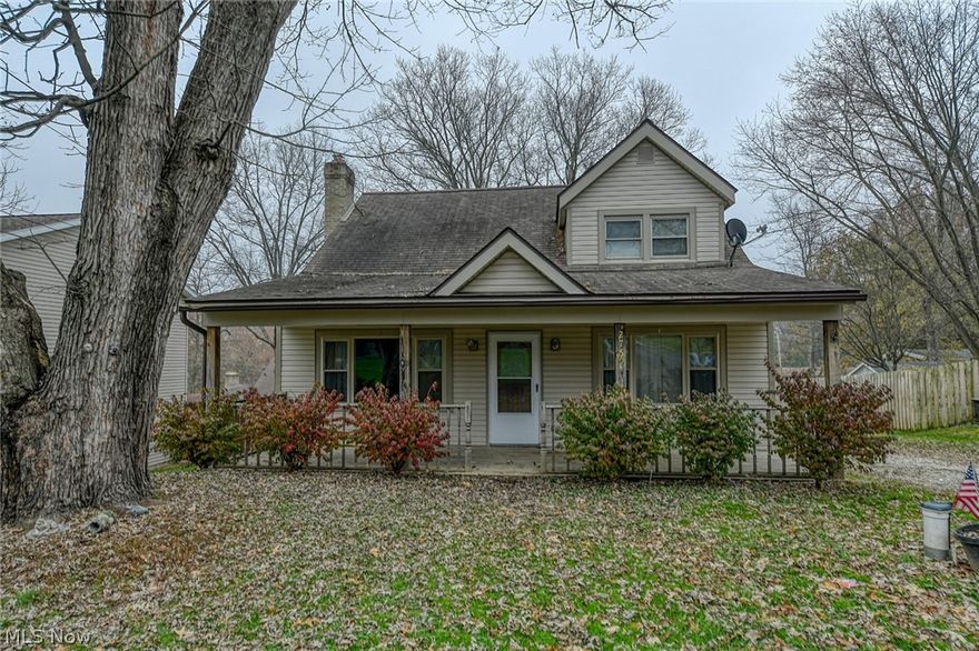 Cape cod on quiet street with worlds of possibilities. First floor master. Large bath on first floor and shower in basement.  Living room and dining room with wood floors. Oak kitchen with appliances. Loft and 2 bedrooms upstairs. Deck, fenced backyard, 2 car garage detached...waiting for your TLC.