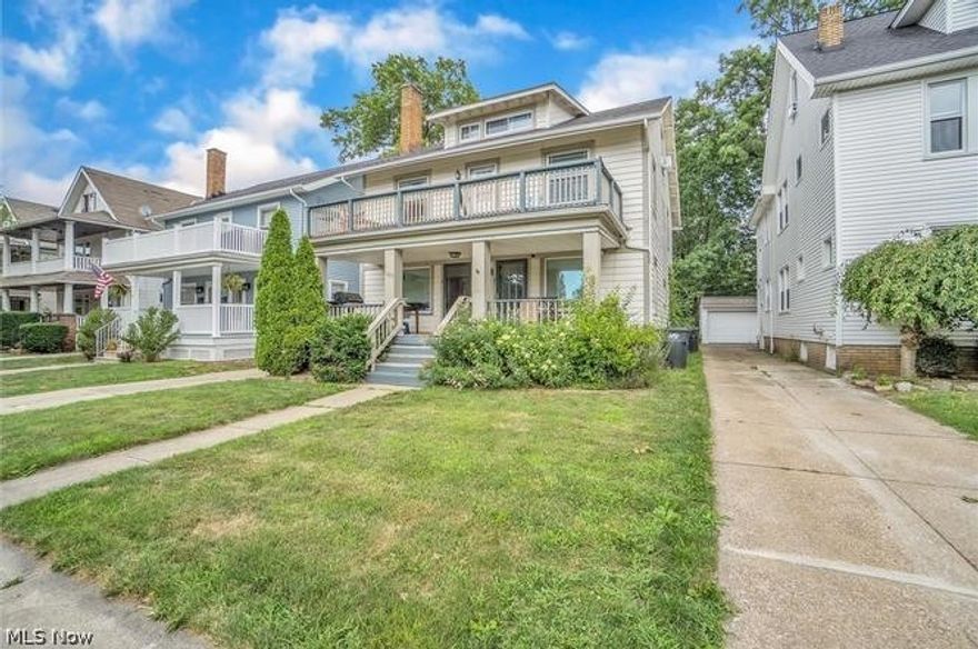 This well-maintained Lakewood duplex includes a 2-bedroom, 1-bath first-floor unit and a 4-bedroom, 1-bath upper unit that extends through the third floor. At 1275 Donald Ave in Lakewood, the property includes about 2,500 square feet, a full unfinished basement with 2 laundry setups, and detached 2-car garage. Both units have many updates such as remodeled kitchens and baths, vinyl plank flooring, newer fixtures, ceiling fans, but also boast original charm with hardwood floors, chunky woodwork, living room fireplaces, spacious front porches, formal dining rooms. Gross rents are $2774/mo. Separately-metered gas and electric. Superb location near shopping, freeway access, minutes to Downtown Cleveland and Lake Erie. Professional management in place.