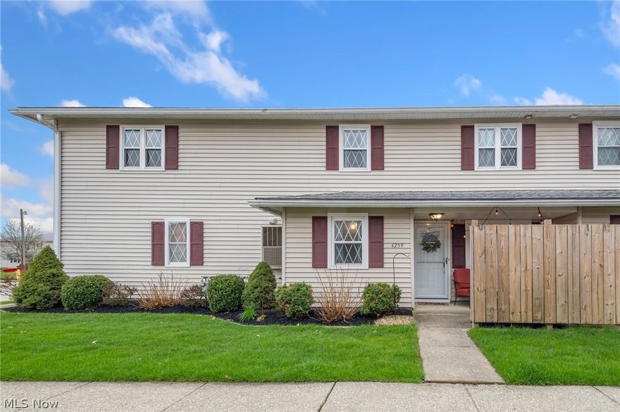 Welcome to this 3 bedroom, 1 full and 1 half bath townhouse located in the desirable Royal Court Condominium development that features a warm living area, a spacious eat-in kitchen with lots of cabinet and counter space, a convenient 1st floor laundry room and a half bath that is located off the kitchen. The kitchen has been tastefully updated with newer LVT flooring, professionally painted white cabinetry and countertops, added hardware, and stainless steel appliances that are included. All three bedrooms are on the second level and are incredibly spacious along with the closet space available. You'll absolutely love the updated bathrooms, too! There is also an attached garage, newer front door and storm door, and a patio that features a newer privacy fence. Comes with one year home warranty. Conveniently located near I-71, shopping, restaurants, parks, and other local attractions. Call today for a showing..