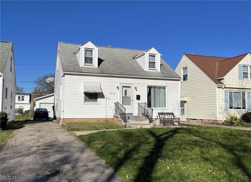 Tenant occupied investment property. Cape cod single family home with 3 bedrooms, 1 bath, full basement and detached 2-car garage. Professional property management in place.