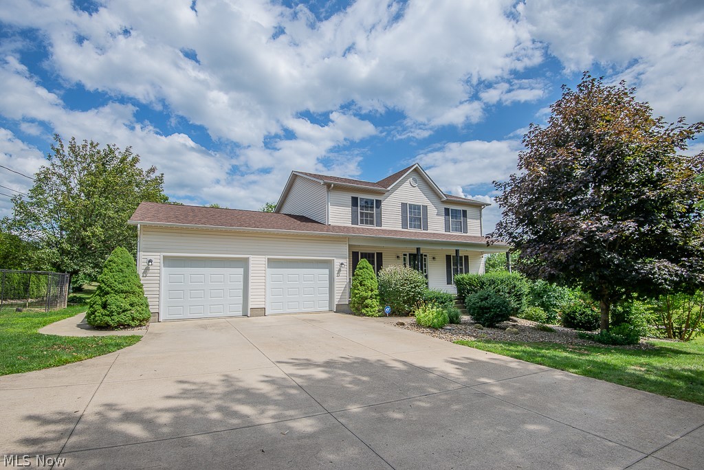 Beautifully kept home with 3 bedrooms, 3 full and 1 half baths, a walk-out finished basement and a backyard oasis. First floor boasts a eat in kitchen with white cabinetry, a formal dining area, cozy family room with fireplace and a first floor full bath with handicap accessible shower. The old 3 seasons room has been upgraded to a 4 seasons room with its own heating and cooling system and shiplap accent wall. From the 4 seasons/sun room walk onto your large deck with built in pool, overlooking almost 2 acres of land. Upstairs there are 3 bedrooms including a master bedroom with newer carpet, master bath and walk-in closet. The main bath has been updated this year. The finished basement has been updated to include a 4th bedroom and a rec room with bar (mini fridge and wine fridge included in sale) and walks out to a patio with your own hot tub. So many perks you will have to come see them yourself!