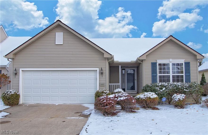 Welcome to this spacious ranch home located in the desirable Avalon Estates community in North Ridgeville. This home features 2 bedrooms and a den that can be converted into 3rd bedroom if needed, 3 full bathrooms, eat-in-kitchen with plenty of cabinet and counter space, family room featuring vaulted ceilings and a fireplace, dining area, 1st floor laundry, basement with a full bathroom and flex space that can be used as a 4th bedroom, and a 2-car attached garage. The owners suite features a walk-in closet and an on-suite bath with a stand up shower. Outdoors you will find a patio and a covered porch. Since building this home, the owner has completed the following home improvements: finished basement with full bath, added stamped stone patio, installed halogen track lighting in living room, and replaced the sump pump. The owner is including all kitchen appliances and the washer/dryer. This home is conveniently located near I-90, the Ohio Turnpike, shopping, dining, parks, entertainment