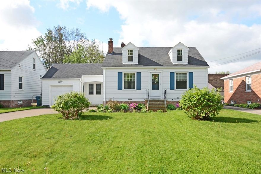 Charming cape cod within walking distance to schools and Nelson Russ Park!  Updates since 2013 include: windows, glass block, gutters & down spouts, exterior paint, vanity in bath, new water line from house to street and ALL appliances!  Hardwood floors throughout the first floor. Newer cabinetry and appliances in the kitchen make meal prep a snap! Step down dining area is the perfect place for a cup of coffee or family meals. Two nice sized bedrooms are on the main floor with the Master being on the upper level. Lower level offers an amazing finished Rec Room area with gorgeous wood paneling in addition to an updated second full bath. The attached garage is 2 cars deep (tandem garage) and opens to the rear yard making lawn work simple & easy. Enjoy the concrete patio and fire pit in the fully fenced backyard. All appliances will remain with the home, including washer and dryer - all you need to do is bring your stuff and move right in!