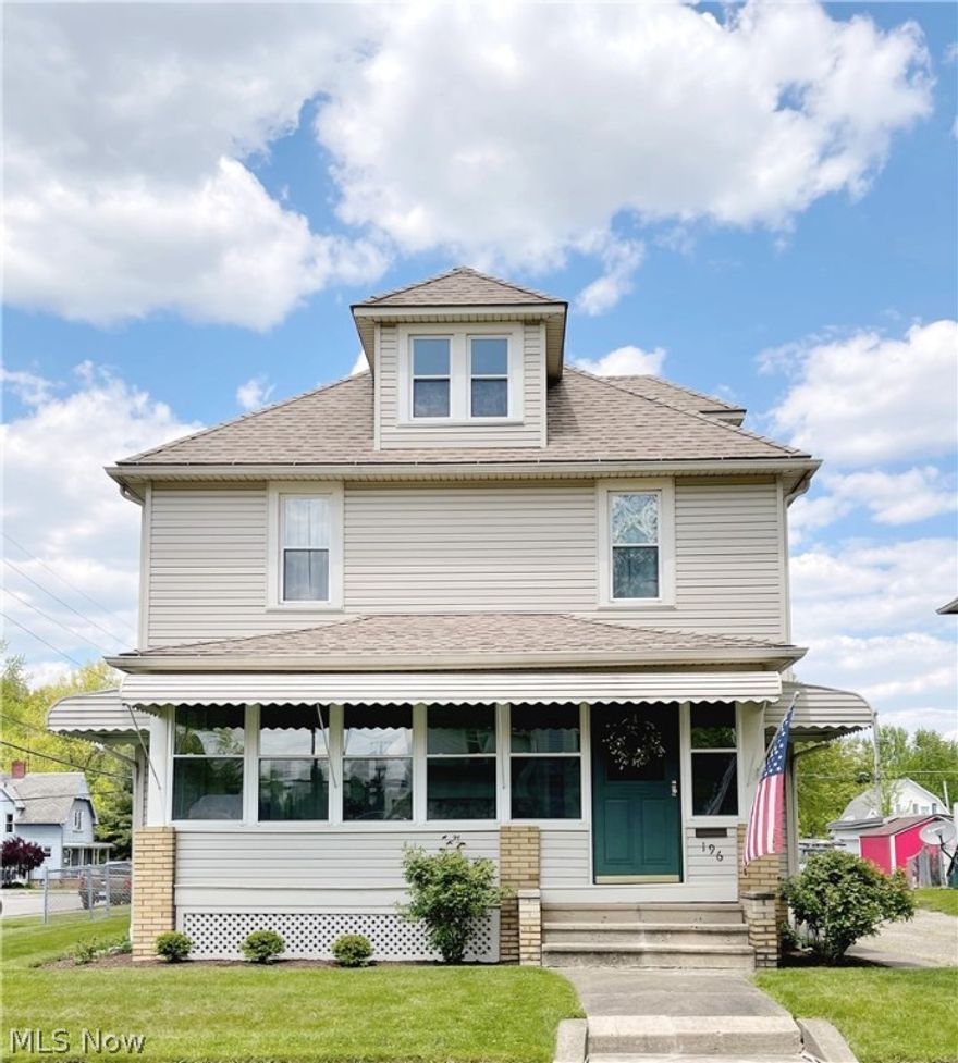 Move right into this beautifully maintained century home featuring original woodwork and detail throughout.  This four bedroom home offers two full baths, central air, fenced in backyard, attic that you could possibly finish, and more.   Enjoy those summer nights sitting inside your enclosed front porch, outside under the covered porch just off of the kitchen,  or your covered backyard patio.  Just blocks from local parks and schools.