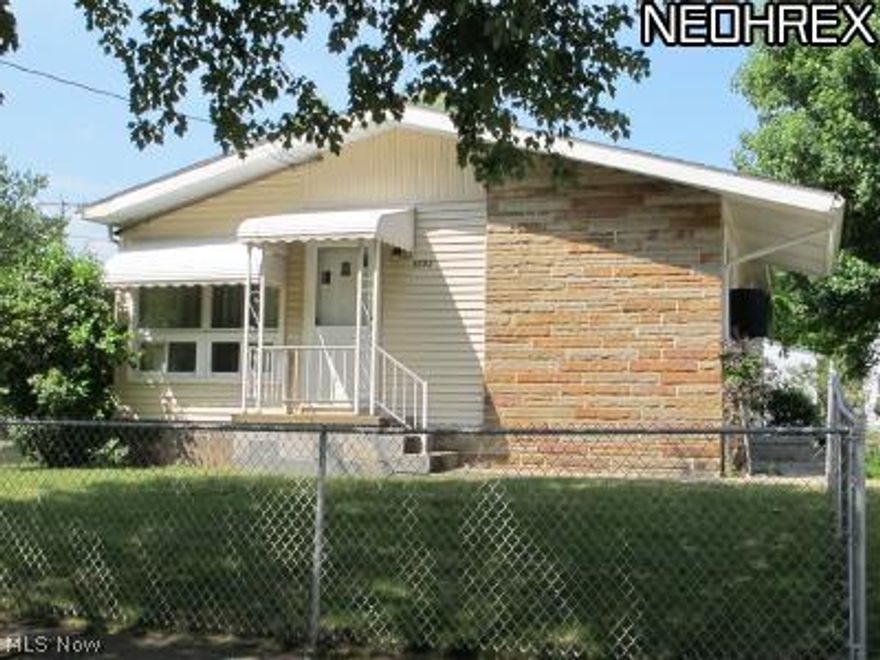 Wonderful opportunity in this 3 bedroom vinyl and stone sided ranch. Possible finished basement space has been waterproofed and is partially paneled and has a drop ceiling in place. Bath with double sinks. Nice corner lot with chain link fence. Two car wide concrete driveway and a storage shed. Fully applianced including washer and dryer.