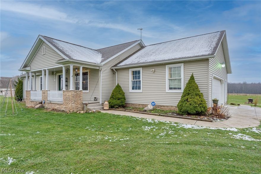 This one has it all, an absolutely amazing opportunity to own a gorgeous ranch style home, in southeast local school district.  Enter through the front door after passing an oversized porch, into a large, open family room.  Lots of natural light leading into the kitchen as you walk into a wall of windows from the family room.  Great views of your partially fenced in yard and woods in the back of the property.  Kitchen boasts gorgeous oak cabinets, and plenty of counter space!  Eat in kitchen area with ceiling fan, and extra seating with stool/countertop area. Off the kitchen there is a 1st floor laundry area leading to the 2 car oversized garage. All 3 bedrooms and 2 baths located on the first floor.  Master suite has large walk-in closet, and full size bath with a double vanity. Downstairs has a partially finished area, with beautifully painted shiplap.  You won't feel as if you're in a basement as the ceilings are roughly 10 feet tall! Walk out leads to the outside as well at the bac