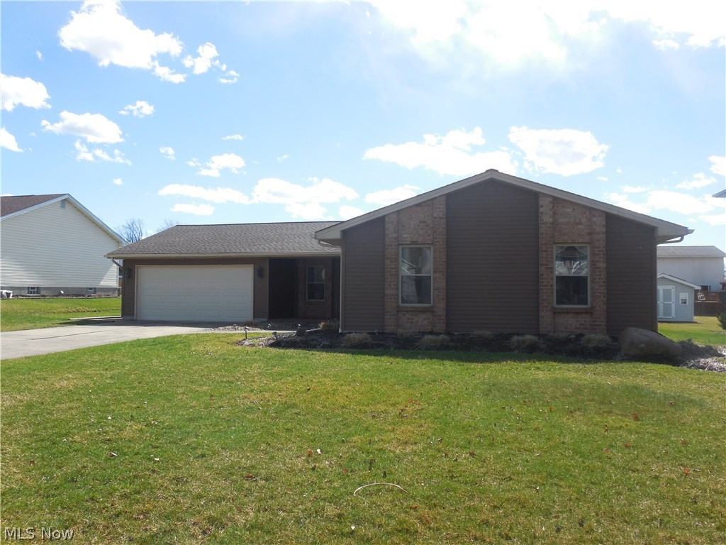 If you are looking for a spacious ranch home with excellent features, this is one you don't want to overlook! Double drive pulls into this great home with two car attached garage! The foyer is spacious and opens to such a nice dining and kitchen area! This kitchen is remodeled, has great cabinet and counter space, and all appliances to stay! The dining space can hold a really nice sized table and there is a breakfast bar for fast meals! Vaulted ceiling in the living room, beautiful woodburning fireplace, and sliders to a new concrete patio area added in 2016! There is an awesome master bedroom suite with a gorgeous full master bath with couple size walk in shower and dual showerheads plus walk in closet on one side of the home plus three large bedrooms plus a full bath on the other. Third full bath, laundry room with washer and dryer to stay, and a great office space with cabinet and countertop built ins really give this home so much extra to offer! This is an all electric home so good