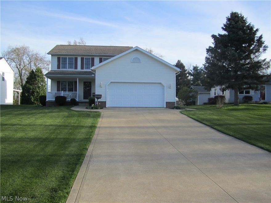 Perry Local School District, 2 story with 3 bedrooms and 2.5 baths. Master bedroom with a master bath. First floor laundry room with either gas or electric dryer capabilities. Eat in kitchen with new 2015 Kitchen Aid dishwasher, New 2016 French door refrigerator with bottom freezer. Also included is a separate dining room, living room and sun room to enjoy all year long. Sliding glass doors that lead to an outdoor deck. 16 x 10 storage shed. New carpet in all rooms. 22x22 heated garage with hot/cold water and floor drain, 92% efficiency Carrier furnace/AC in 2012, 50 gallon gas hot water tank new in 2017. 100 amp electrical service with GFI protection, 3 outdoor receptacles, 3 hard wired smoke detectors with battery back up located 1 on each floor. The taxes are $1200 per half, all ceiling fans remain. Close to everything! new roof in 2006 and that the stove is included with the sale!