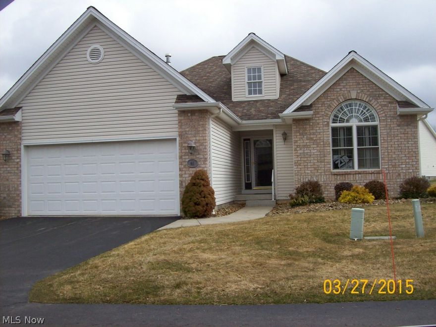 James Place Villa. 2 bedroom, 2 bath villa condo. Great room has vaulted ceiling and gas log fireplace. Kitchen has Merillat oak cabinets with crown moulding. Four season room has custom blinds, French doors to kitchen, and ceiling fan. Master bedroom with walk in closet. master bath whirlpool garden tub and double sinks. 1st floor laundry. Pantry closet. 2 car attached garage with door openers, water, gas line. Concrete patio. Gas line to patio. Upgraded light fixtures. Ceiling fans 2nd bedroom, great room. Full unfinished basement as utility tub, glass block windows. Anderson windows.Clubhouse with fitness room, outdoor pool, bocce court, putting green. Access to walking trail  lake