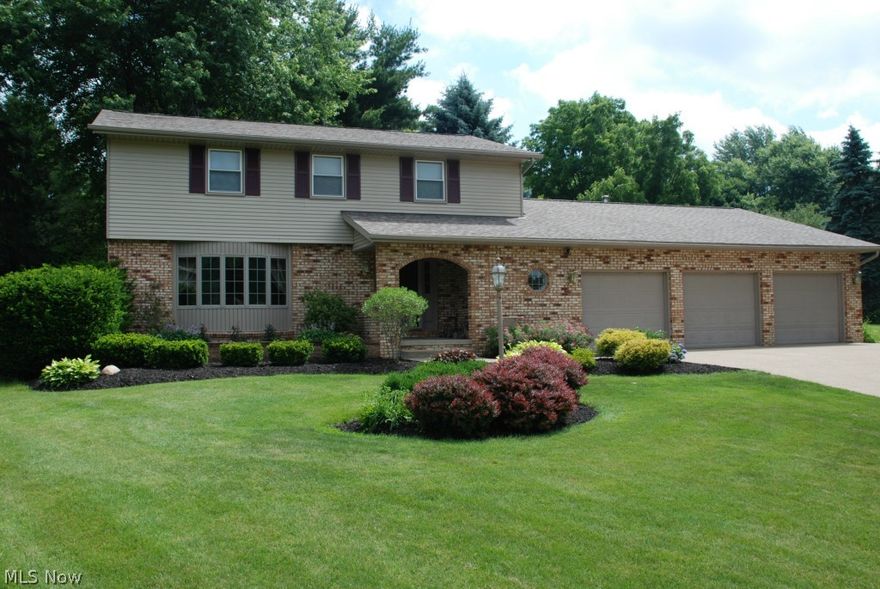 Great family home on cul-de-sac. Private setting with in ground pool and over sized deck . Open floor plan with lovely updated kitchen with custom cherry cabinets and french door entry into dining room. Finished lower level with workshop. Three car garage! Many updates: roof (12/12), A/C (2011), fiberglass front door (7/14,) carpet (2013), Vinyl double hung windows (2005) and furnace (2006).