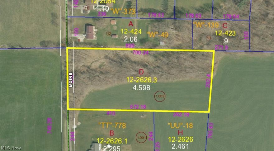 Welcome to your future home-site! This 4.5+ acre lot is partially wooded with a creek & partially cleared, providing privacy while allowing a building site with gorgeous, peaceful views! Located in Chippewa Township, this lot is a short distance from Rt. 585, Rt. 94 & Rt. 21 for an easy commute! Buy now and build later, with the builder of your choice. Lot dimensions are approximately 292 x 700. A 30' easement on parcel # 12-02626.000 is in place for driveway access. Additional land available!