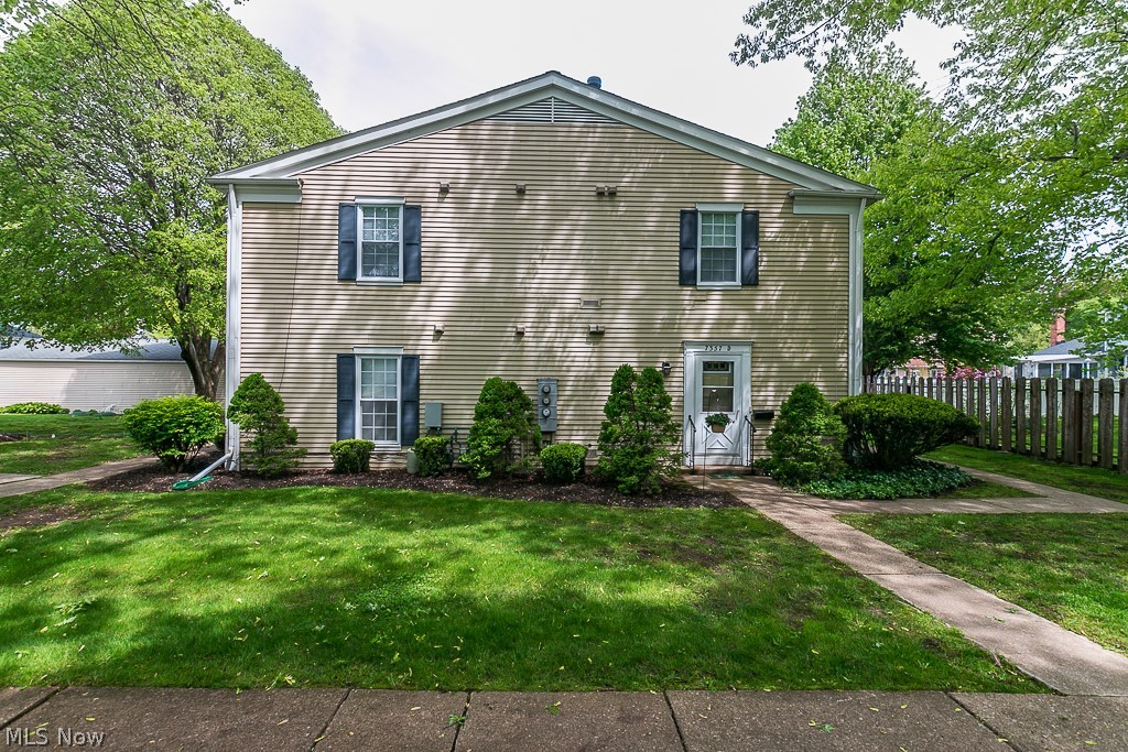 Why not buy this great little RANCH condo instead of renting! Welcome to the private setting of Village Green in the heart of Mentor! This quiet one floor living condo is tucked away in an area with beautiful mature trees, white vinyl fences, and a short distance to local shopping and city transportation. Whether you are starting out or scaling down this condo is ideally suited with large bedrooms and an open floor plan. You will find plenty of room to entertain and enjoy a meal with friends in the dining room or converse over a cocktail at the bar top while making dinner in your spacious kitchen. You will have plenty of ample storage in the ceiling to floor closets. The bathroom is spacious in size and offers a full size washer and dryer with extra storage cabinets for detergent and extras you may need to keep handy. The windows have been replaced, the HOA covers the exterior of the home with your monthly maintenance fee and also includes landscaping, snowplowing, trash pick up, and r