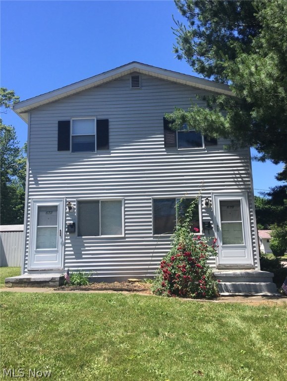 Very Nice updated investment or 1st home opportunity. Nothing to do but move in and rent the other side. Or rent out both side and enjoy the income. Make sure to look through all the pictures as there is a lot here that you do not normally get with a duplex home. This home is situated in a traditional side street. There is ample parking behind the home. There is a large gravel drive way next to a beautiful deck to enter the home. There is a large yard normally not found with these properties. So there is lots of space. Each unit enjoys their own private basement along with a washer and dryer that stays with each side. The home comes with appliances also. Very nice location if your looking for quick access to the central interchange. You are minutes from 224, S. Arlington, 77 north or south. Mapquest puts you at 26 Minutes to Canton, 45 Minutes to Cleveland and 11 minutes to Chapel Hill Mall. You dont want to over look this opportunity. Call today for a private showing.