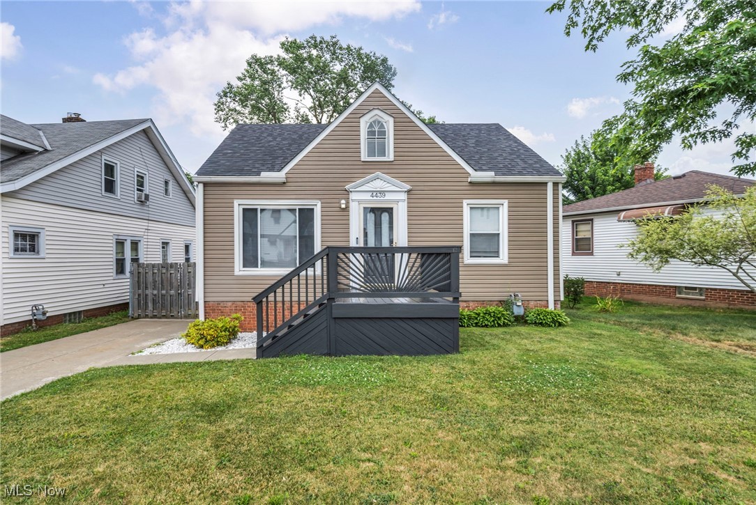 Welcome to 4439 Woodway Rd! This charming cape code is located in a quiet neighborhood in Parma, OH. The home features 3 bedrooms with 2 of the bedrooms on the main floor, 1 full bath, 1-car garage and half-finished basement. In 2020, the roof was replaced with a complete tear off and a new exterior vinyl siding was installed. The A/C was replaced around 2021. The large backyard is fully fenced in for privacy and features a detached covered patio for your outdoor enjoyment. This home is located within 5 minutes of I-480 and a quick 15-minute drive to Downtown Cleveland. Don’t miss the chance to make this house your home. Make your showing appointment today!