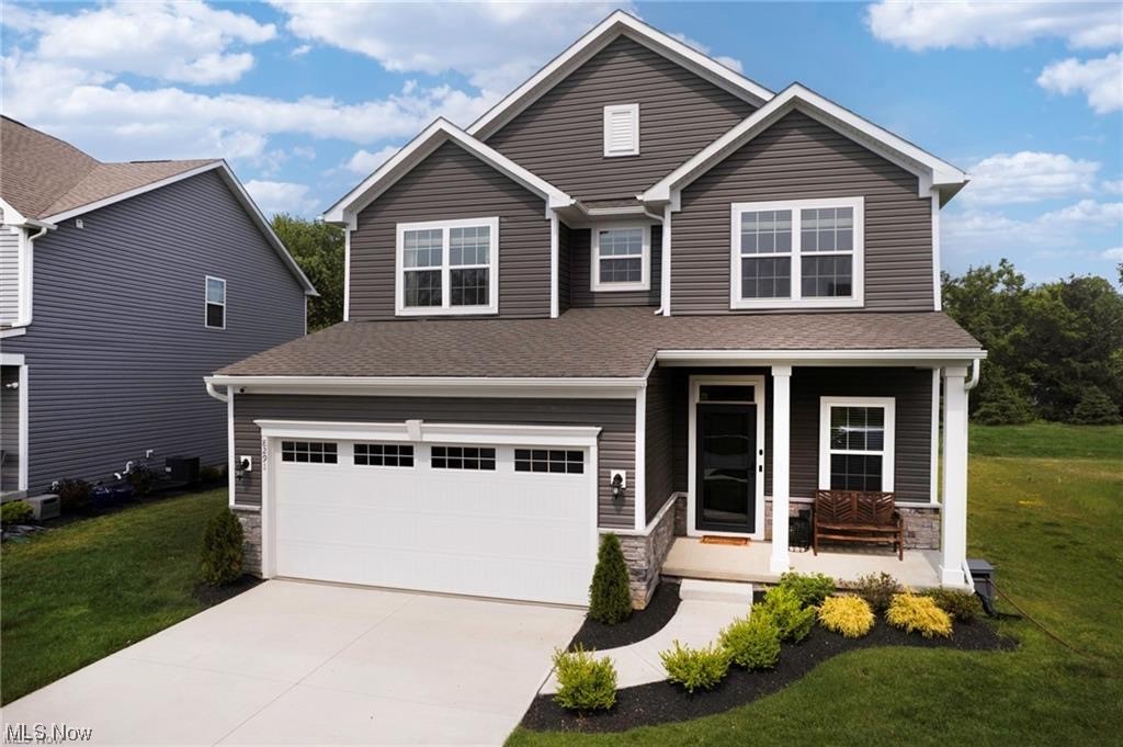 “The Allengheny” in desirable Ridgewood Greens emulates luxury living. Welcome to this stunning 3 Bdrm/2.5 bath +loft/flex/4th bd rm 2020 Col. Walk up to a whimsical frt porch overlooking a beautifully landscaped property. Step inside & be greeted by a bright & airy open flr concept, perfect for entertaining & every day living. LVT on the 1st flr add both style & durability. The inviting great rm w/gas frplc opens to the Chefs dream kitchen w/extended breakfast island, stunning Aspen wht shaker cabinets, granite countertops, pull-outs, food pantry, SS appls, herringbone tile backsplash & pendant lighting. The kitchen opens to the dining area where sliders leading to a covered patio w/composite deck overlooking the serene open lush garden & the guest bath completes the 1st flr. 2nd flr has a spacious Owners Suite w/walk-in closets/built-ins, Owners en-suite w/dbl sinks, lrg shower. Bright & open loft, 2nd flr laundry rm, 2 more nicely sz bdrms, full bath & abundant closet space completes the 2nd flr. You will find quality details thru-out this energy efficient home w/cust window treatments, security system. conveniently located in a desirable community easy access to I-90, OH-2, Mentor Civic Center, Mentor schools, parks, shopping, restaurants, hospitals See 3D YouTube video. Excellent Credit & references required. No sec 8 .No pets, lease application required you will be charge a $30.18 non refundable Fee link https://apps.myrental.com/renter/application/#/I4E23TQH4QMU