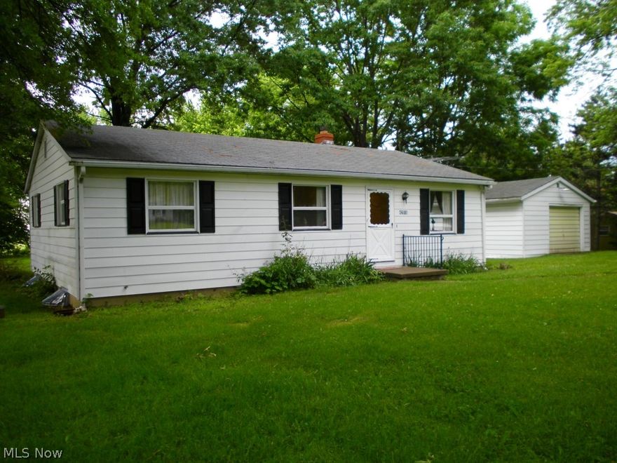 Ranch home in Crestview School District. This three bedroom ranch home is on approximately 0.8 acre with a lot size of 120x300. Home features include living room, dining area, kitchen with stove and refrigerator, 3 bedrooms, 1 full bath and an additional half bath.  Parquet flooring throughout home. The full basement has a laundry area, workshop room, large open area with plenty of storage. Home is heated with a propane furnace. 1 car detached garage. Storage shed.  The lot has many mature trees. The back yard has a great view of the countryside.  Home is conveniently located one mile from Crestview Schools. Easy access to Route 7 and Route 11. This property is available for immediate occupancy.