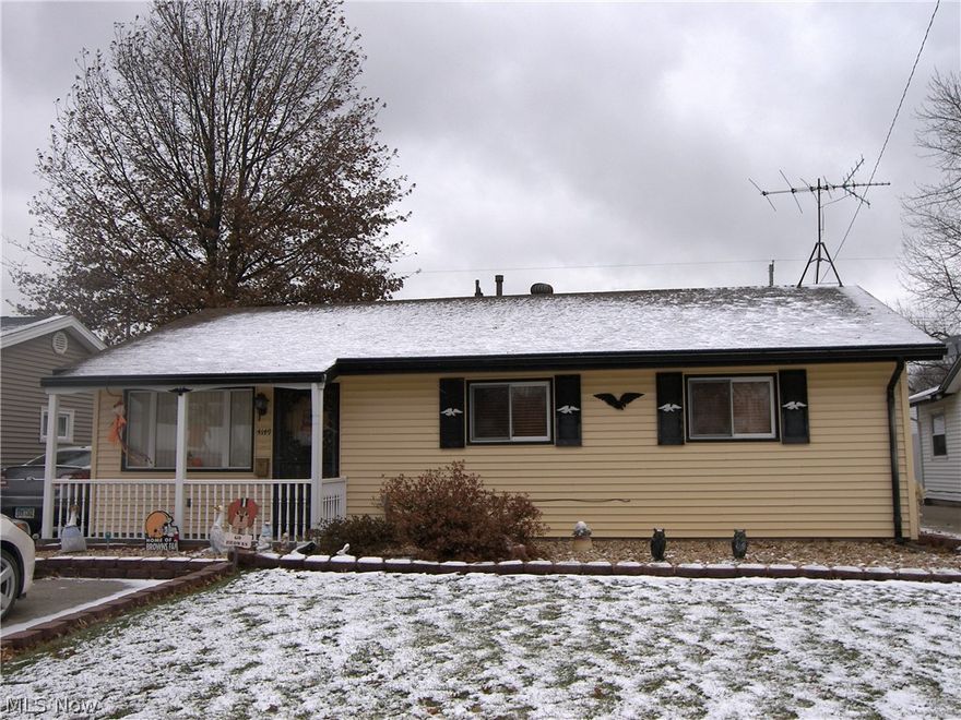 Well cared for one owner home..... 3 bedroom ranch with a spacious living room that features vaulted ceilings accented with wooden beam that extends into dining area and a spacious kitchen that is characterized with ceramic counter tops. The appliances stay and there also a pantry as well. The bedrooms all feature spacious closets and extra storage above. The home features a separate utility room and utility tub. An enclosed  porch/3 season room is a bonus. Recent updates include furnace, central air and hot water tank 2 yrs ago. The windows have been updated as well 10-12 yrs ago. There are 2 additional sheds and an over sized 2 car garage for all your storage needs and hobbies. Plus a fenced in yard.....This one truly showcases the pride of ownership.