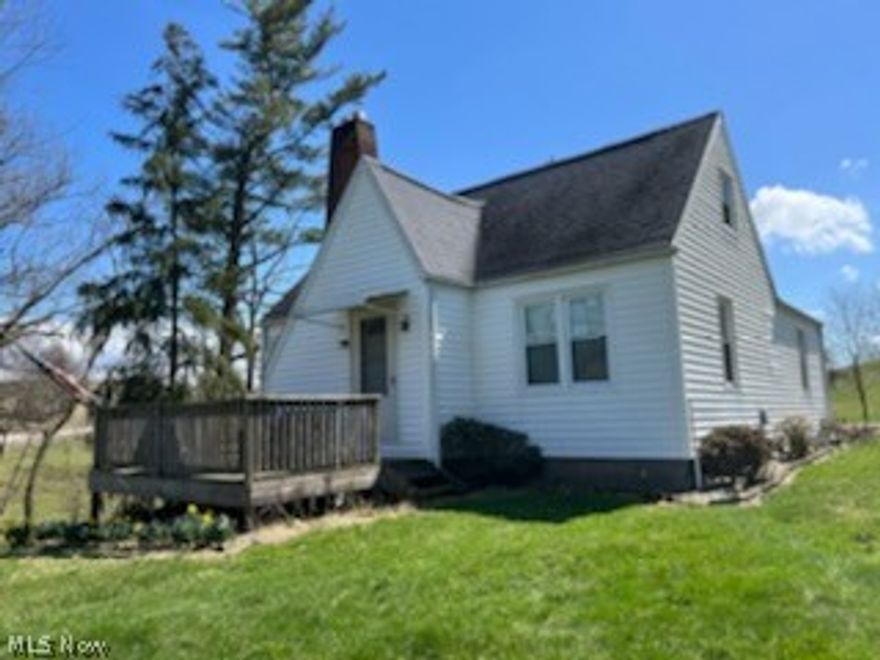 A 3 bedroom house with a nice country setting. Living rm., dining rm., eat-in kitchen with stove, refrigerator, & microwave, 2 bedrooms (1 captured) on 1st floor. Large bedroom suite with bath & living area on 2nd floor. 1 car garage in basement with a W/D in the laundry area. Huge covered back patio off the kitchen. A parking area & long driveway for several cars. Any pets must be approved by the owner.