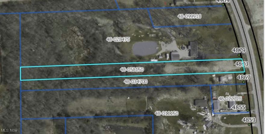 The land has been recently cleared by the Trumbull County Land Bank