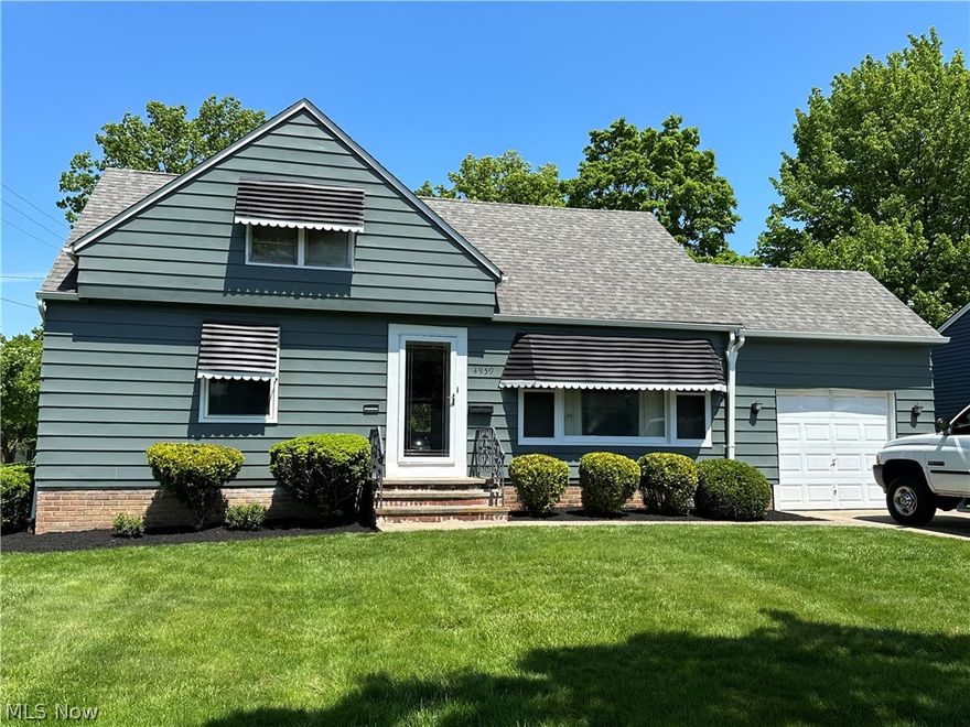 Welcome to 4959 N Barton Rd, Lyndhurst, OH 44124 – a charming and meticulously maintained 3-bedroom, 2-bathroom bungalow nestled in a peaceful neighborhood. This delightful home, built in 1953, offers a perfect blend of classic character and modern comforts, with a total living space of 2,047 sq. ft. (1,596 sq. ft. above ground and 451 sq. ft. in the finished basement).

As you step inside, you'll be greeted by a spacious living room featuring beautiful wood floors that exude warmth and elegance. The bright and inviting kitchen boasts ceramic tile flooring and is equipped with modern appliances, including a dishwasher, garbage disposal, microwave, range, refrigerator, and washer and dryer. Adjacent to the kitchen is a cozy dining area, perfect for family meals and entertaining guests.

The main floor also includes two generously sized bedrooms with ample closet space and a full bathroom. Upstairs, you’ll find a large third bedroom, providing a private retreat for family members or guests. The partially finished basement offers a recreation room, ideal for a home office, gym, or additional living space, along with a second full bathroom and a laundry area.

Situated on a 0.22-acre corner lot, this home features a fenced backyard with a chain-link fence, providing a safe space for children and pets to play. Enjoy outdoor living with a charming patio and porch, perfect for summer barbecues and relaxing evenings. The attached one-car garage and paved driveway offer convenient parking and storage solutions