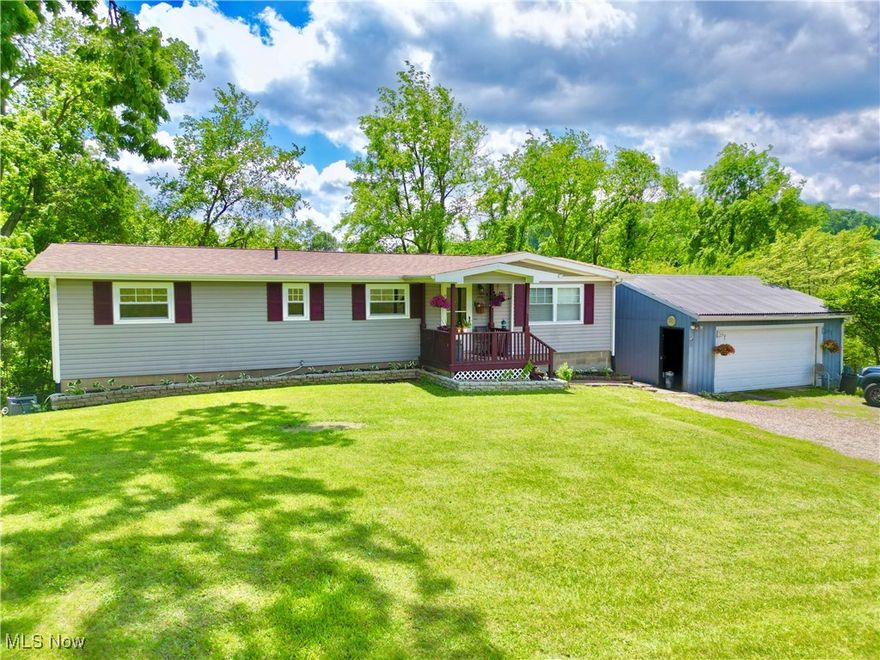 Looking for a house with a Country setting but still close to shopping, schools and restaurants then this one is for you!! 3 bedrooms with 2 full bath both having a Bath Fitter new installation. Most of the flooring has been updated to Pergo, New roof in 2024, Newer water heater, furnace and central air unit. Fresh paint throughout! Full unfinished basement with an outside entrance which could be finished and would make a great family room or a 4th bedroom. 2 car detached garage and has just over a half acre of land.