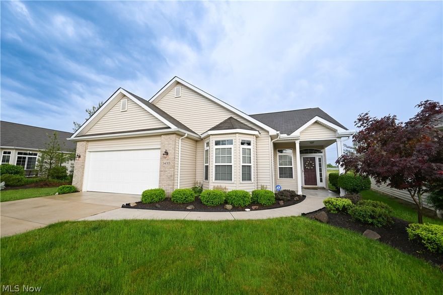 Welcome to 14313 Glenbrook Dr., an immaculate 1 owner ranch cluster home located in Pine Lakes Village. This property has been well cared for since it was built in 2005 and has 1,748 sq ft with plenty of upgrades. This beautiful ranch has 2 bedrooms, 2 full baths, plus an office or 3rd bedroom with french doors. The large living room and kitchen are perfect for entertaining family and guests. All appliances stay. Upgrades include a 12x15 patio, glass doors for the office or 3rd bedroom, blower in gas fireplace, newer tile in the laundry room and master bath, hot water in garage, extra wide pull down stairs, wider doors for the master bedroom and much more! The furnace and hot water tank were replaced in 2017.