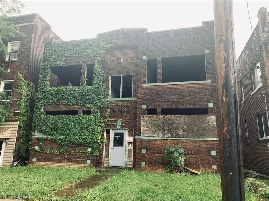 Property is vacant (shell) Four units. Needs a complete rehab. City of Cleveland Division of Code Enforcement Condemned property orders. Please use caution when entering and bring a flashlight. Great for an investor with a vision