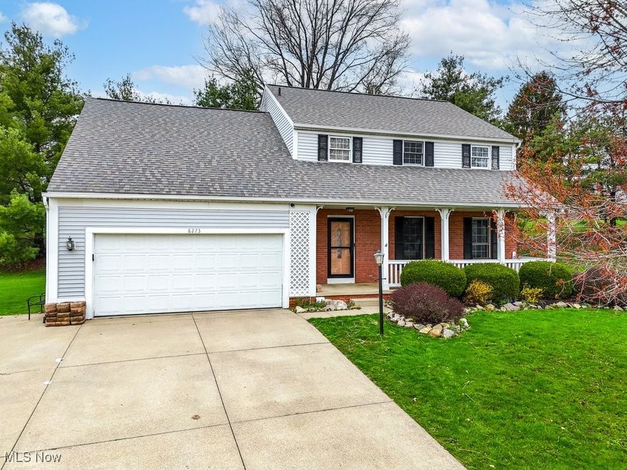 The perfect blend of space and comfort, this cozy colonial offers 4 generously-sized bedrooms, multiple living areas and a partially-finished basement with brand new carpet. Situated just near I77 in the heart of a cul-de-sac, it features a welcoming covered front porch, oversized driveway, and a deck + patio in the rear. From the spacious entryway/foyer, you are greeted by the charming front living room that continues onto a formal dining room and then to the kitchen with a breakfast nook, large center island, SS appliances, and access to first-floor laundry and the deck. Tucked away behind the kitchen is the private family room offering a brick fireplace, a vaulted ceiling w/skylights, and an overlooking loft area/bonus room. A powder room and access to the 2-car attached garage round out the main level. Upstairs is the Primary Suite with en suite bath offering a shower, jacuzzi tub, and double vanity. Three additional bedrooms + a second full bath and the loft area complete level two. The partially-finished, waterproofed basement and the outdoor shed provide ample storage space. Furnace/AC replaced October 2019. Roof approximately 10 years. Schedule your showing today!