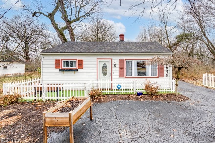 This Charming, Inviting Ranch home offers two bedrooms and one bath on a spacious lot just shy of an acre. The home features a large one car garage, a new roof in 2023 and sliding doors leading to a back patio- perfect for enjoying the outdoors. The kitchen was updated and includes appliances. The large bedroom was an addition and provides extra space. The bathroom features a walk-in shower. There is also a front patio perfect for your morning coffee or just relaxing. This home offers maintenance free living while giving you plenty of outdoor space to garden or expand. This home has so much potential and is waiting for your vision.