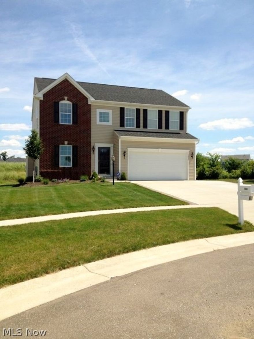 Gorgeous turn key home in Brunswick Hills Township (tax savings!) Open concept floor plan with over 2400 sf of total living space located on premium and private lot in desirable Autumnwood neighborhood. Rare cul-de-sac lot with no neighbors behind! Well-appointed home w/open floor plan and 9' ceilings! Beautiful kitchen with hardwood floors, extended breakfast bar island, maple cabinets, pantry, and recessed lights. All appliances stay. Kitchen overlooks morning room with vaulted ceilings, bar seating, ceiling fan & slider that leads to beautiful and large stamped patio with composite stairs. 
Kitchen overlooks great room w/gas fireplace and recessed lighting. Formal dining room has hardwood floors. Upstairs is home to large master suite with huge walk in closet, ceiling fan, soaking tub, and vanity w/ maple cabinets. 2nd floor has 3 more bedrooms complete with ceiling fans and a full bath 
plus a spacious 2nd floor laundry room. ENERGY STAR CERTIFIED home with high efficiency furnac