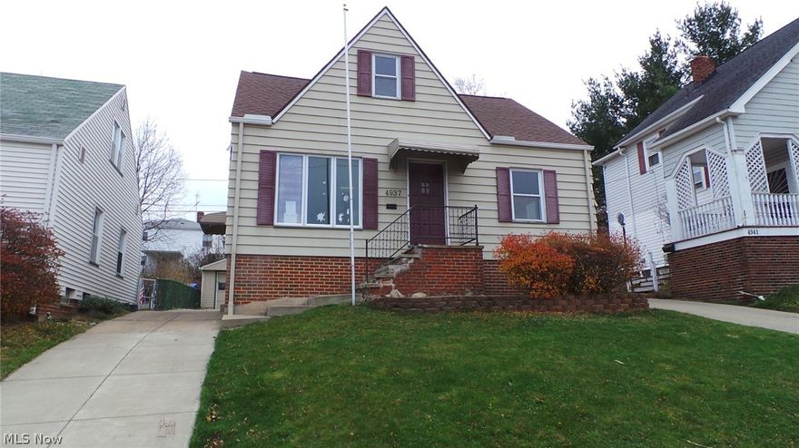 Great three bedroom bungalow w/lots of hardwood floors.  Slider in kitchen leads to concrete patio in private fenced backyard.  Finished basement!  Property is sold AS IS.  Equal housing opportunity.