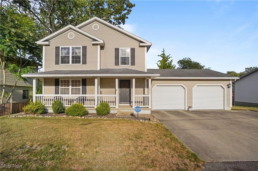 Welcome to your new home sweet home! This charming three bedroom, two bathroom home is ready for a new owner! Enter from the front porch into the entry way where you will notice how nicely the home flows from room to room! The bright living room complete with beautiful wood floors, leads seamlessly into the eat-in kitchen which has space for formal dining as well as an option to eat at the countertop! Off of the kitchen features include a half bath as well as first floor laundry making life much more convenient! From the laundry room or from the two car garage you have access out back where you will be able to enjoy the deck and patio space! Upstairs you will find three bedrooms and a full bath. The bathroom conveniently connects to one of the bedrooms that also features a walk in closet! The basement adds extra room to live and relax with a large finished space as well as additional unfinished space for storage! Conveniently located close to parks and the lake schedule your showing today and make 1537 Josephine your new address!