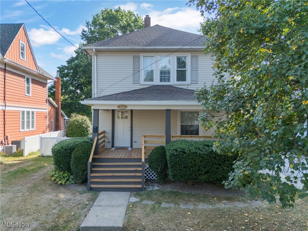 Enter into what feels like a brand-new home at 214 Westwood, where this property has been meticulously renovated from the studs out. You are greeted by a welcoming new front deck, setting the stage for the quality craftsmanship found inside. The entire home offers peace of mind, protected by a new roof and made comfortable and efficient with all-new insulation. The interior has been completely transformed, with the old lathe and plaster replaced by smooth new sheetrock throughout New flooring flows seamlessly through the living spaces, leading you to the heart of the home. The stunning kitchen is a chef's delight, completely remodeled with new cabinets, beautiful butcher block countertops, and a full suite of brand-new Samsung appliances. This home features three cozy bedrooms, each with plush new carpeting and served by a completely new and tastefully finished bathroom. All new interior doors, & updated electric complete this extensive renovation. With a spacious two-car garage for parking and storage, this turnkey property is ready for you to simply move in and enjoy.