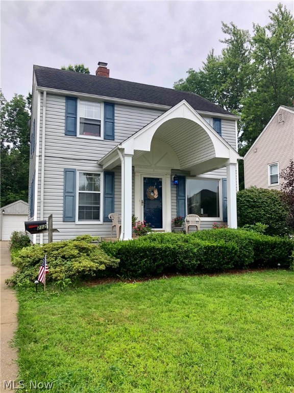 Absolutely charming colonial in a desirable location in the Falls! Enjoy this updated home with a bright and sunny living and dining room! Fully applianced kitchen with plenty of cabinets. Upstairs are 3 bedrooms and a nicely updated bathroom. This home offers fantastic curb appeal with a beautiful front portico and fantastic perennial beds. The large back deck is great for grilling and entertaining! The home offers an extra deep garage and an additional storage shed! Dont miss this one!