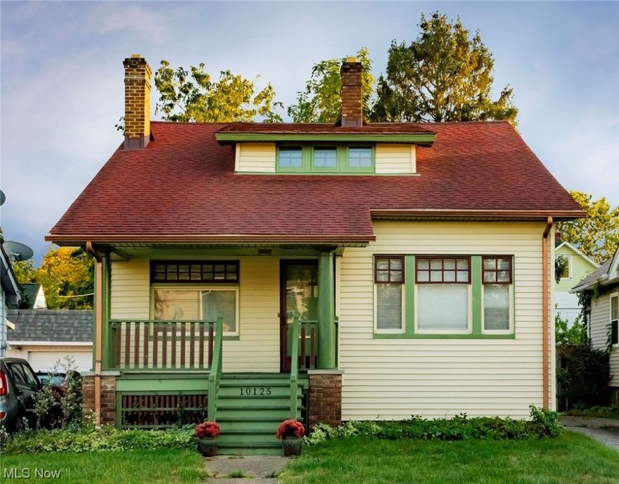 Craftsman bungalow, anyone? Just off West Boulevard. Hardwoods thru-out the first floor, built-in dining rm china cabinet and living rm bookcases flanking the fireplace. Professionally repaired/restored coved ceilings in the living & dining rms and upstairs bedrooms. Modern kitchen includes range, refrigerator and ample cabinet & counter space. Updated first floor full bath. First floor master includes door to spacious rear deck. Additional bedroom on first recently repainted. Second floor includes a large 13x18 bedroom, a 4th bedroom, nooks, crannies and attic storage. The full basement features the laundry area with (newer) washer/dryer and an enclosed half bath. Backyard includes a detached 2-car garage with openers, stone patio/path, deck off the master and a fragrant legacy lilac which blooms purple in spring, according to the seller. The distinctive one-layer red roof was installed in 2012. Front porch & rear deck were rebuilt in 2016, exterior painted in 2017 and new side door/storm door added in 2022. Conveniently located West Boulevard area, with easy access to interstates 71/90/480, public transportation and an improving bike infrastructure.