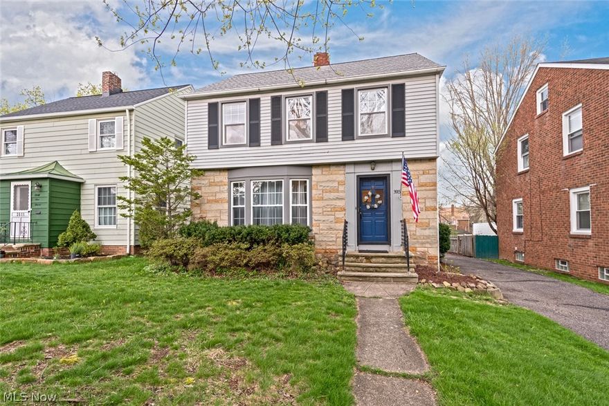 Move right in to this beautifully updated colonial in the heart of Cleveland Heights! This home features a classic floorplan, gleaming hardwood floors, and an updated kitchen. All that is missing is you! Illuminated by a picture window, the living room is warm and inviting with a traditional fireplace and curved archways that open to the dining room. Off of the dining room, there is a cozy screened in porch, so you can easily take meals outside. The kitchen is nicely updated with granite counters and newer appliances. Upstairs, you will find three spacious bedrooms and a beautifully remodeled full bathroom. The lower level is partially finished with a rec room with a fireplace, perfect for a media room. Located just off of Nobel Road in desirable Cleveland Heights, this home is minutes from Euclid Creek Reservation, Forest Hill Park Tennis Courts and Mayfield Sand Ridge Club, minutes from area highways. Do not miss this chance to own this charming home!
