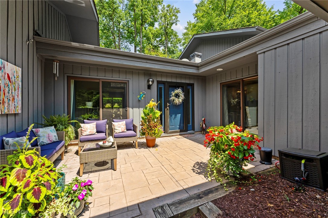 A truly remarkable ranch home, situated in the Aurora, Ohio Walden community! Welcome home to this one-of-a-kind ranch, where updates and care can be seen throughout. Enter through a private courtyard, where enjoying a morning cup of coffee can be in your future. Enter through the front door to find a large family room with newer, custom engineered floors throughout the entire unit. Kitchen has been fully renovated, and is free-flowing to large formal dining room. Kitchen features new granite countertops, and ample cabinets for your loving family. Laundry room situated off the kitchen area, with utility sink. Access to garage off both kitchen and laundry room. All sliding glass doors have been replaced and allow for tons of natural light. Head down the hallway to find 3 large bedrooms, including the spacious primary suite. Primary suite has large walk-in closet, and fully updated bath. Guest bath is also updated and charming. All new light fixtures, and ceiling fans have been updated as well. Back patio is perfect to unwind after a long day of golf, swimming, or work. Walden offers various amenities and a wonderful golf cart style community. Don't let this one slip away, as this truly move in ready home wont last long. Schedule your showing now before this one is SOLD!