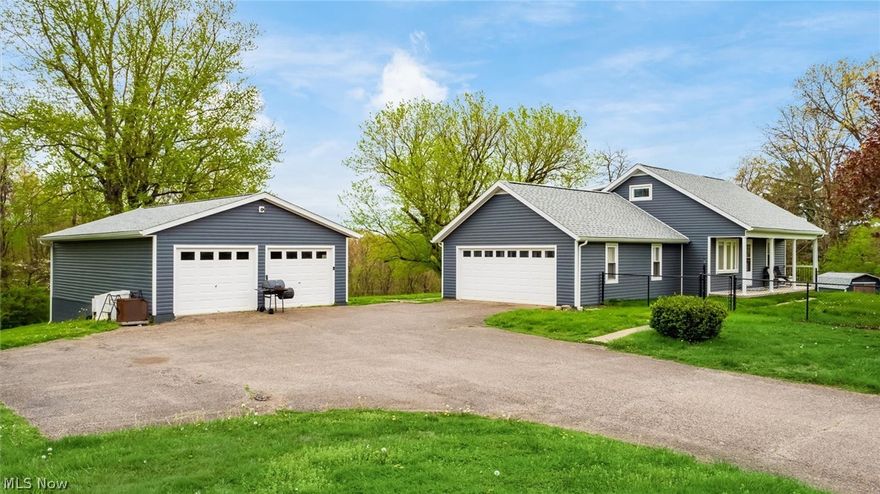 Quaint cape cod that has been very well maintained and updated throughout. Neutral colors throughout.  Situated on 2 acres with an attached 2 car garage, AND a detached garage. Nothing to do but move in!  Main floor master bedroom and bath. Woodburner in the basement adds additional heat source. Subject to tenant rights, 24 hour notice required for showings.