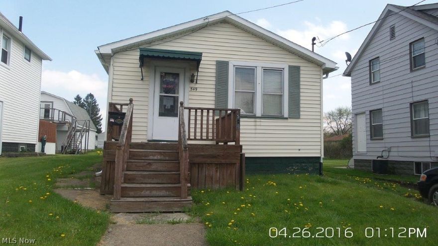 Two bedroom/ one bathroom ranch home and it is priced right!  Some work required but could make an excellent investment property.  One bedroom has a closet, the second does not.  Property being sold as is.  Call today before it is too late!