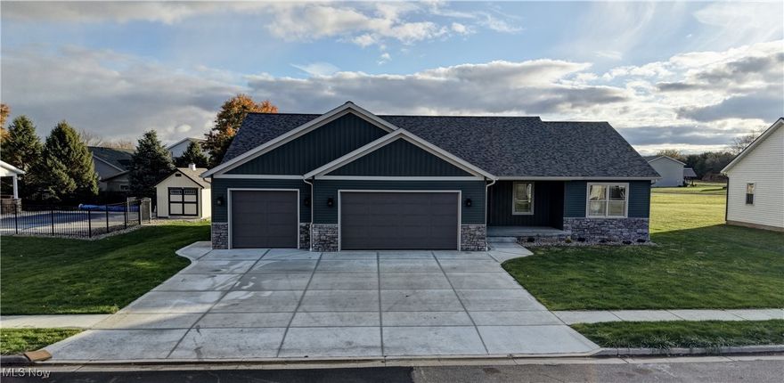 Welcome home to this custom built 3,000 square foot ranch in desirable Williams Village Development in Strasburg. This stunning home featuring 4 spacious bedroom, including a master suite with a walk in closet, and 3 beautifully designed bathrooms. Crafted with modern living in mind, beautiful stained hardwood trim with custom window casing and sills. Kraftmaid Kitchen with quartz countertops and walk in pantry Stocked with stainless steel appliances. First floor laundry with a wash sink. Finished basement with a large extra family room and bonus room/office. An additional 5th bedroom can be added in the basement. From its open-concept layout and high-end finishes to the natural light that fills every room, this home offers the perfect blend of style, comfort, and functionality.It includes a high efficiency gas furnace and central air. 3 car garage