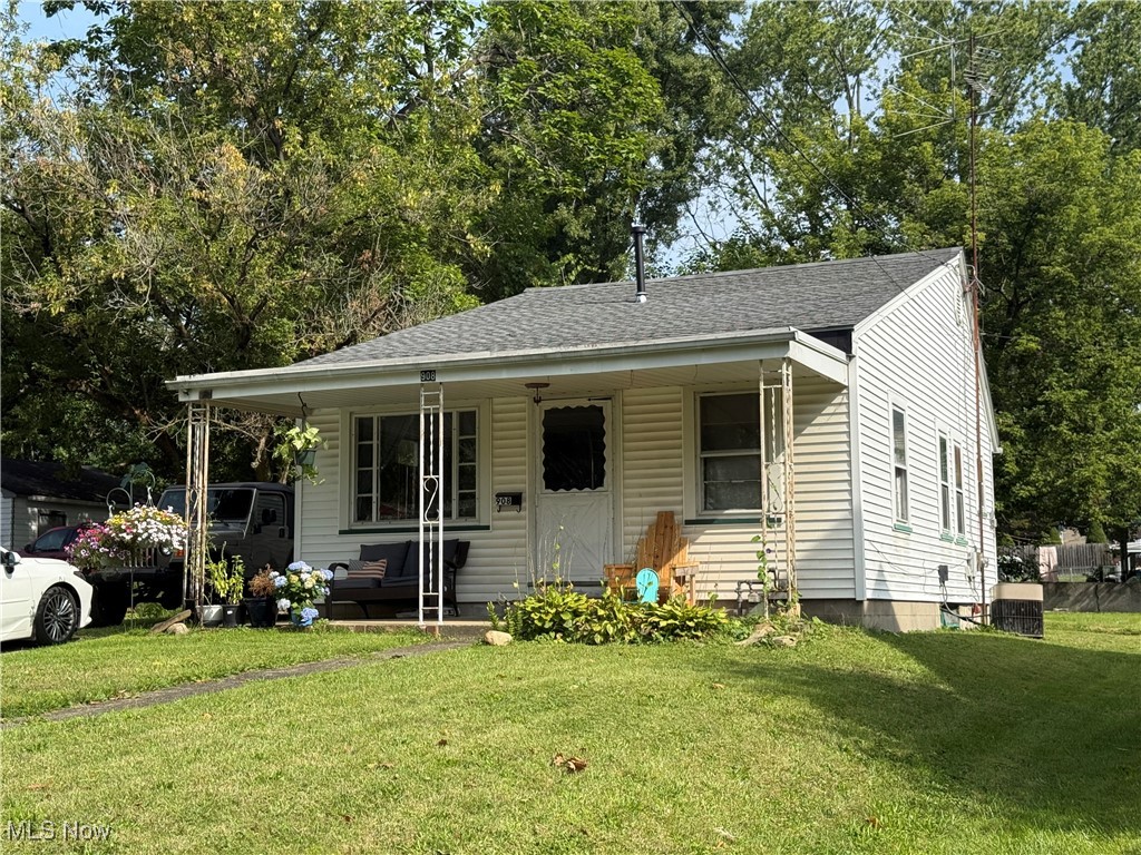 This adorable two-bedroom bungalow is just a hop, skip, and a jump away from Waddell Park, the new splash pad and the Wellness Center. It offers a covered front porch, living room, dining room, updated kitchen, two bedrooms, a full bath on the main level and a half-bath in the basement. The private backyard features a stone firepit and a shed for additional storage. Updates include the furnace and roof. Great location with quick access to downtown, the library, shopping and schools.
