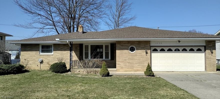 Spacious 3 bedroom ranch, open floorplan that goes to an attached sunroom.  All bedrooms have tons of closet space, full basement with partially finished rec room with a bar, full bathroom, and a separate work space with shelving and pegboard perfect for all your tools.  Close to shopping, restaurants, I77 to downtown Cleveland & Akron and so much more.  Come and make this your own today!