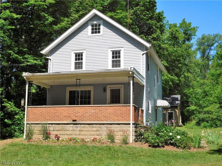 If you are tired of renting and would love a cute quaint updated home with over an acre of land then this home is for YOU!  Spacious living room with hardwood flooring and new modern paint color.  Kitchen is completely updated (2015) with gorgeous oak cabinets, newer countertop and all appliances remain with the property--hardwood floors are also in great condition!  Eat in area comfortably could seat 6 and has an extra wall of cabinets too!  Sliding door off eat in area leads to recently stained wooden deck and backyard.  Upstairs are two good sized bedrooms and a full bathroom that also is completely updated!  Carpet upstairs is neutral and newer (2016). Septic line was just replaced from house to street. Newer furnace (2016), water tank (2016), windows (2013-2014), electric panel (2010), central air (2010), glass block windows in basement added (2017). Fabulous ravine in backyard too!  Nothing to do here but move in and enjoy country living where you are still within minutes to shop