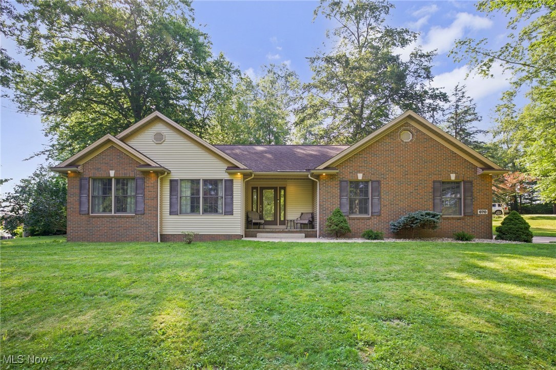 Welcome to 670 Dalton Fox Lake Road located in Dalton Local School District! Situated on a private lane in a quiet neighborhood just minutes away from town and within walking distance to the local schools, this impeccably maintained ranch offers an open concept starting in the large living room which features a vaulted ceiling overlooking the dining area with a bay window with French doors leading to the rear patio and kitchen with stunning cabinetry. Off the kitchen is the laundry room with built-in cabinets and a utility sink. An additional convenience is the half bathroom located off the kitchen and near the garage entrance, which isn't found in all ranches built during this period. On the other side of the home, you’ll find two nice-sized bedrooms, a full bathroom and a full primary bedroom with a trayed ceiling with an ensuite bathroom, as well. Heading downstairs you're going to love the recently finished basement with an enormous family room and an additional full bathroom and an unfinished storage area to boot. Don't miss your opportunity to call this charming home your own...call today!