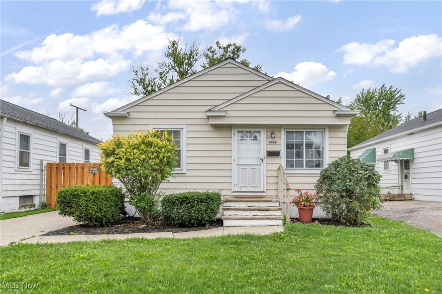 Don’t miss this delightful 2 bedroom, 1 full bathroom ranch in West Park. As you step inside, you’ll be greeted by the cozy living room featuring hardwood floors which can be found in the bedrooms as well. The kitchen provides plenty of cabinet and counter space. Both bedrooms offer natural light and ample closet space. Replacement windows throughout. Large basement with additional space and laundry area with glass block windows. The spacious yard is fully fenced providing privacy perfect for pets, entertaining, gardening, or simply enjoying the fresh air. One car garage with upgraded electrical. Located in a friendly neighborhood, you’ll be just minutes away from local parks, schools,  and shopping, making it easy to enjoy all that the area has to offer.  Seller updated and added electrical in garage, added privacy fence, and new blinds on all windows.