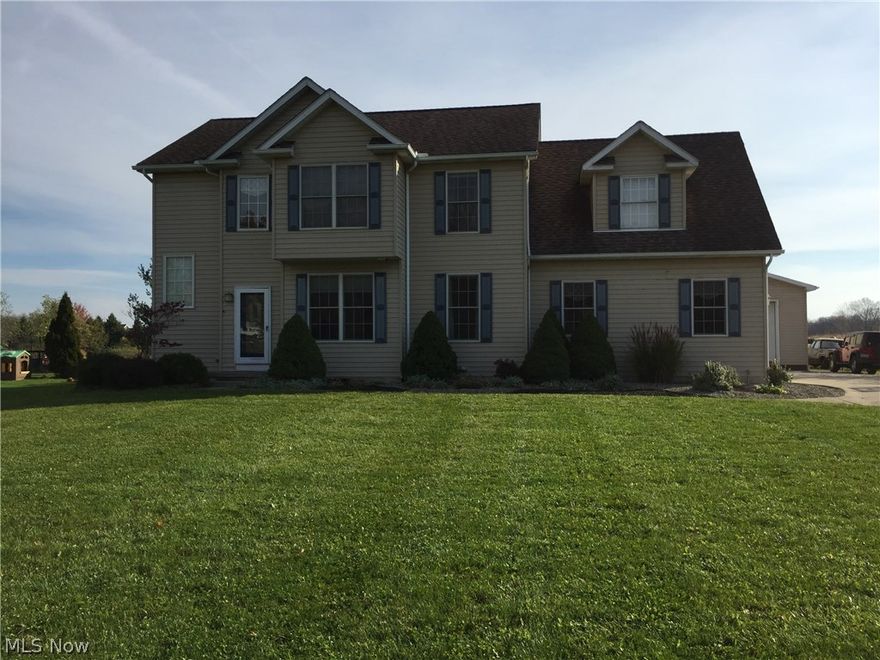 Move in ready with so much to offer. For the car buff, there is a 24 x 40 pole barn with heat and electric. Rider mower stored there goes with property. Private patio, beautifully landscaped, with above ground pool.  Finished basement with wet bar and very unique 1/2 bath, also has a workout room. Large family room has gas log fireplace. Along with generous sized bedrooms is a second floor laundry to make life easier. Dining room has a coffee bar with cup or soup bowl warmer. Home is on over an acre with side load 2 car garage. Don't miss out, this one is priced to sell.