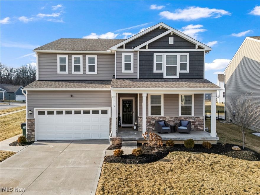 Step into luxury with this stunning 5-bedroom, 4-bath Colonial in the sought-after Tallmadge Reserve community! Built in 2022, this meticulously kept home boasts over 4,100 sq. ft. of living space, featuring an open-concept floor plan, a cozy gas fireplace in the living room, and a beautifully finished basement. Thoughtfully upgraded with over $55,000 in enhancements, this home offers a newly added patio with a connecting walkway, back door steps, and an upgraded finished basement that includes an additional bedroom and full bath. The owner's suite shines with a custom closet and an upgraded shower door, while ceiling fans in the sunroom and loft, a painted garage with added cabinetry, and a stylish mudroom bench add both function and charm. Enjoy outdoor living on the inviting patio, and take advantage of the convenience of a 2-car attached garage. With easy access to local amenities, this home is an absolute must-see!
